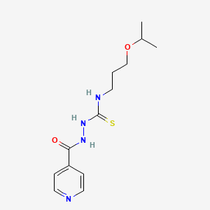 molecular formula C13H20N4O2S B4624298 2-异烟酰基-N-(3-异丙氧基丙基)肼基碳硫酰胺 