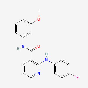 molecular formula C19H16FN3O2 B4624306 2-[(4-氟苯基)氨基]-N-(3-甲氧基苯基)烟酰胺 