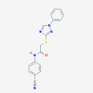 B462431 N-(4-cyanophenyl)-2-[(1-phenyl-1H-1,2,4-triazol-3-yl)sulfanyl]acetamide CAS No. 511297-32-8