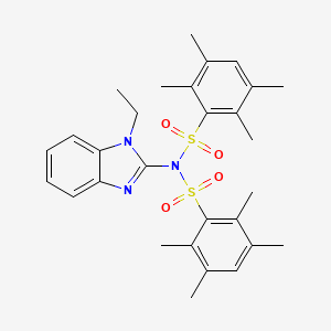 molecular formula C29H35N3O4S2 B4624317 N-(1-乙基-1H-苯并咪唑-2-基)-2,3,5,6-四甲基-N-[(2,3,5,6-四甲基苯基)磺酰基]苯磺酰胺 