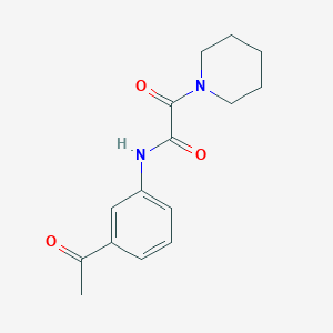molecular formula C15H18N2O3 B4624321 N-(3-acetylphenyl)-2-oxo-2-(1-piperidinyl)acetamide 