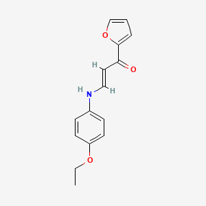molecular formula C15H15NO3 B4624329 3-[(4-乙氧基苯基)氨基]-1-(2-呋喃基)-2-丙烯-1-酮 