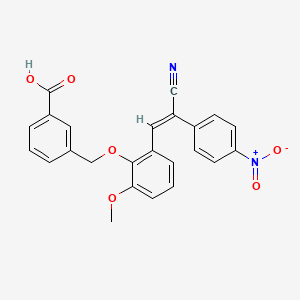 molecular formula C24H18N2O6 B4624338 3-({2-[2-cyano-2-(4-nitrophenyl)vinyl]-6-methoxyphenoxy}methyl)benzoic acid 