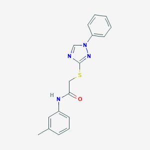 molecular formula C17H16N4OS B462434 N-(3-methylphenyl)-2-[(1-phenyl-1H-1,2,4-triazol-3-yl)sulfanyl]acetamide CAS No. 511291-76-2