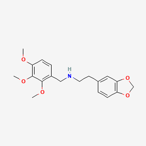 molecular formula C19H23NO5 B4624374 2-(1,3-benzodioxol-5-yl)-N-(2,3,4-trimethoxybenzyl)ethanamine 