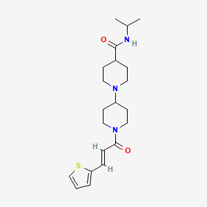 molecular formula C21H31N3O2S B4624390 N-isopropyl-1'-[(2E)-3-(2-thienyl)-2-propenoyl]-1,4'-bipiperidine-4-carboxamide 
