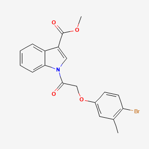 molecular formula C19H16BrNO4 B4624398 1-[(4-溴-3-甲基苯氧基)乙酰基]-1H-吲哚-3-羧酸甲酯 