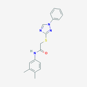 molecular formula C18H18N4OS B462440 N-(3,4-二甲苯基)-2-[(1-苯基-1,2,4-三唑-3-基)硫代]乙酰胺 CAS No. 663182-88-5