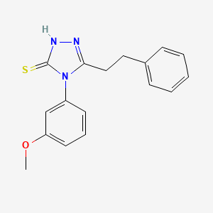 molecular formula C17H17N3OS B4624409 4-(3-甲氧基苯基)-5-(2-苯乙基)-4H-1,2,4-三唑-3-硫醇 