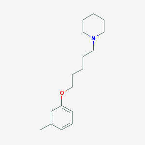 molecular formula C17H27NO B4624416 1-[5-(3-methylphenoxy)pentyl]piperidine 