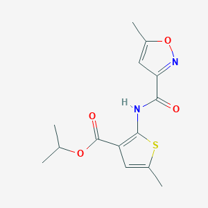 molecular formula C14H16N2O4S B4624435 异丙基-5-甲基-2-{[(5-甲基-3-异恶唑基)羰基]氨基}-3-噻吩羧酸酯 