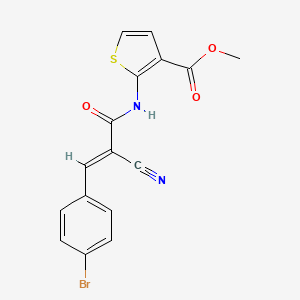 molecular formula C16H11BrN2O3S B4624441 2-{[3-(4-溴苯基)-2-氰基丙烯酰]氨基}-3-噻吩甲酸甲酯 
