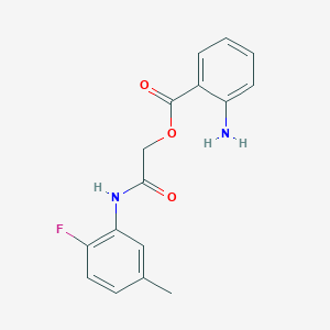 B462445 2-(2-Fluoro-5-methylanilino)-2-oxoethyl 2-aminobenzoate CAS No. 663202-10-6