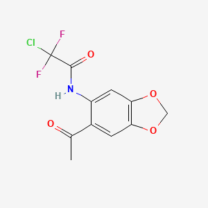 molecular formula C11H8ClF2NO4 B4624483 N-(6-乙酰基-1,3-苯并二氧杂环-5-基)-2-氯-2,2-二氟乙酰胺 