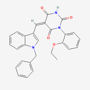 molecular formula C28H23N3O4 B4624484 5-[(1-benzyl-1H-indol-3-yl)methylene]-1-(2-ethoxyphenyl)-2,4,6(1H,3H,5H)-pyrimidinetrione 