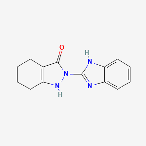 molecular formula C14H14N4O B4624502 2-(1H-benzimidazol-2-yl)-4,5,6,7-tetrahydro-2H-indazol-3-ol 