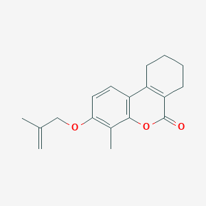 molecular formula C18H20O3 B4624517 4-methyl-3-[(2-methyl-2-propen-1-yl)oxy]-7,8,9,10-tetrahydro-6H-benzo[c]chromen-6-one 