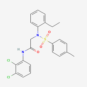 molecular formula C23H22Cl2N2O3S B4624528 N~1~-(2,3-二氯苯基)-N~2~-(2-乙基苯基)-N~2~-[(4-甲基苯基)磺酰基]甘氨酰胺 