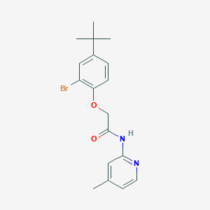 molecular formula C18H21BrN2O2 B4624561 2-(2-bromo-4-tert-butylphenoxy)-N-(4-methyl-2-pyridinyl)acetamide 
