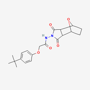 molecular formula C20H24N2O5 B4624578 2-(4-叔丁基苯氧基)-N-(3,5-二氧代-10-氧杂-4-氮杂三环[5.2.1.0~2,6~]癸-4-基)乙酰胺 