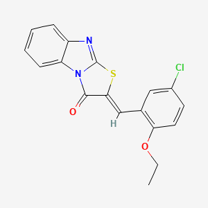 molecular formula C18H13ClN2O2S B4624579 2-(5-氯-2-乙氧基亚苄基)[1,3]噻唑并[3,2-a]苯并咪唑-3(2H)-酮 