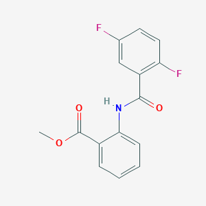 molecular formula C15H11F2NO3 B4624581 methyl 2-[(2,5-difluorobenzoyl)amino]benzoate 