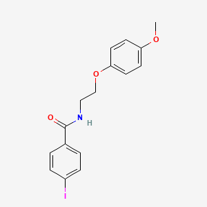 molecular formula C16H16INO3 B4624583 4-iodo-N-[2-(4-methoxyphenoxy)ethyl]benzamide CAS No. 5926-43-2