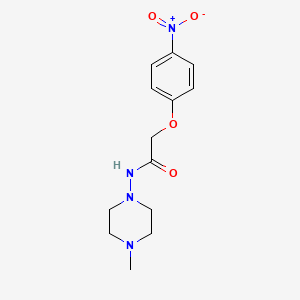 molecular formula C13H18N4O4 B4624598 N-(4-methyl-1-piperazinyl)-2-(4-nitrophenoxy)acetamide 