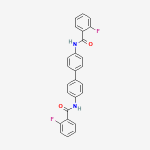 molecular formula C26H18F2N2O2 B4624615 N,N'-4,4'-biphenyldiylbis(2-fluorobenzamide) 