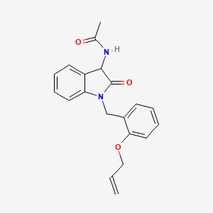 molecular formula C20H20N2O3 B4624622 N-{1-[2-(烯丙氧基)苄基]-2-氧代-2,3-二氢-1H-吲哚-3-基}乙酰胺 