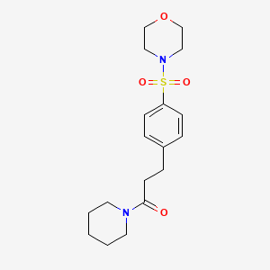 molecular formula C18H26N2O4S B4624632 4-({4-[3-oxo-3-(1-piperidinyl)propyl]phenyl}sulfonyl)morpholine 