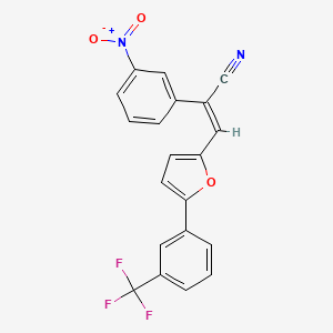 molecular formula C20H11F3N2O3 B4624651 2-(3-硝基苯基)-3-{5-[3-(三氟甲基)苯基]-2-呋喃基}丙烯腈 