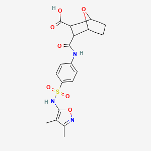 molecular formula C19H21N3O7S B4624711 3-{[(4-{[(3,4-dimethyl-5-isoxazolyl)amino]sulfonyl}phenyl)amino]carbonyl}-7-oxabicyclo[2.2.1]heptane-2-carboxylic acid 