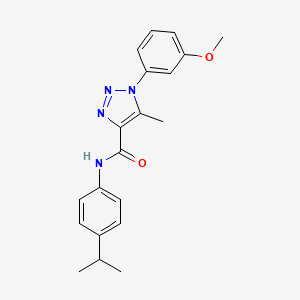 molecular formula C20H22N4O2 B4624727 N-(4-isopropylphenyl)-1-(3-methoxyphenyl)-5-methyl-1H-1,2,3-triazole-4-carboxamide 