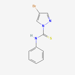 molecular formula C10H8BrN3S B4624739 4-bromo-N-phenyl-1H-pyrazole-1-carbothioamide 