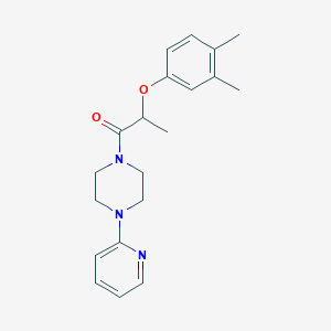 molecular formula C20H25N3O2 B4624747 1-[2-(3,4-dimethylphenoxy)propanoyl]-4-(2-pyridinyl)piperazine 