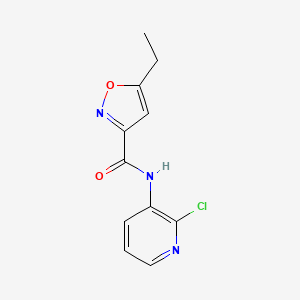 molecular formula C11H10ClN3O2 B4624752 N-(2-chloro-3-pyridinyl)-5-ethyl-3-isoxazolecarboxamide 