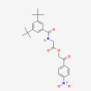 molecular formula C25H30N2O6 B4624757 2-(4-nitrophenyl)-2-oxoethyl N-(3,5-di-tert-butylbenzoyl)glycinate 