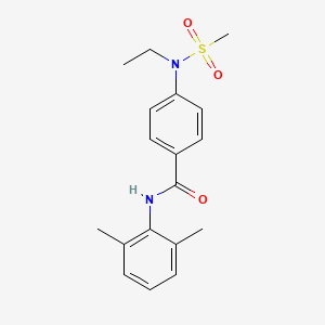 molecular formula C18H22N2O3S B4624768 N-(2,6-dimethylphenyl)-4-[ethyl(methylsulfonyl)amino]benzamide 