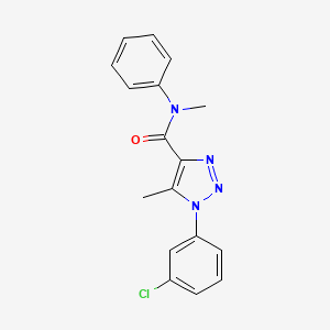molecular formula C17H15ClN4O B4624771 1-(3-chlorophenyl)-N,5-dimethyl-N-phenyl-1H-1,2,3-triazole-4-carboxamide 