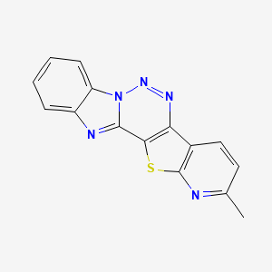 molecular formula C15H9N5S B4624842 2-甲基吡啶并[3'',2'':4',5']噻吩并[3',2':4,5][1,2,3]三嗪并[1,6-a]苯并咪唑 