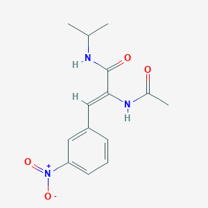 molecular formula C14H17N3O4 B4624857 2-(乙酰氨基)-N-异丙基-3-(3-硝基苯基)丙烯酰胺 