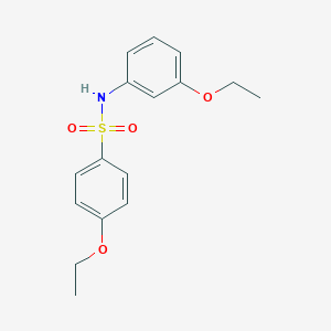 molecular formula C16H19NO4S B4624871 4-ethoxy-N-(3-ethoxyphenyl)benzenesulfonamide 