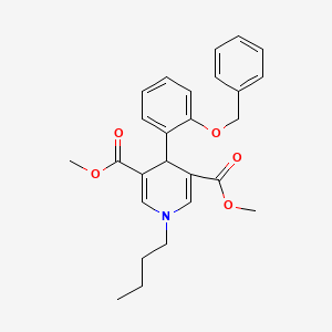 dimethyl 4-[2-(benzyloxy)phenyl]-1-butyl-1,4-dihydro-3,5-pyridinedicarboxylate