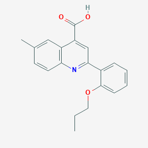 molecular formula C20H19NO3 B4624912 6-methyl-2-(2-propoxyphenyl)-4-quinolinecarboxylic acid 