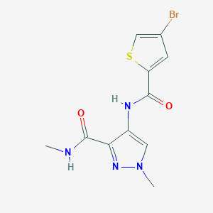 molecular formula C11H11BrN4O2S B4624918 4-{[(4-bromo-2-thienyl)carbonyl]amino}-N,1-dimethyl-1H-pyrazole-3-carboxamide 