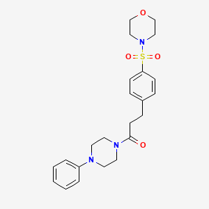 molecular formula C23H29N3O4S B4624961 4-({4-[3-oxo-3-(4-phenyl-1-piperazinyl)propyl]phenyl}sulfonyl)morpholine 
