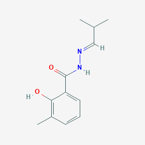 2-hydroxy-3-methyl-N'-(2-methylpropylidene)benzohydrazide
