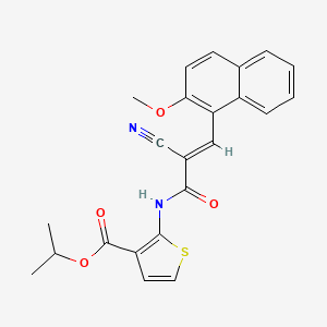 molecular formula C23H20N2O4S B4624980 isopropyl 2-{[2-cyano-3-(2-methoxy-1-naphthyl)acryloyl]amino}-3-thiophenecarboxylate 