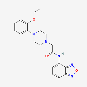 molecular formula C20H23N5O3 B4625021 N-2,1,3-benzoxadiazol-4-yl-2-[4-(2-ethoxyphenyl)-1-piperazinyl]acetamide 